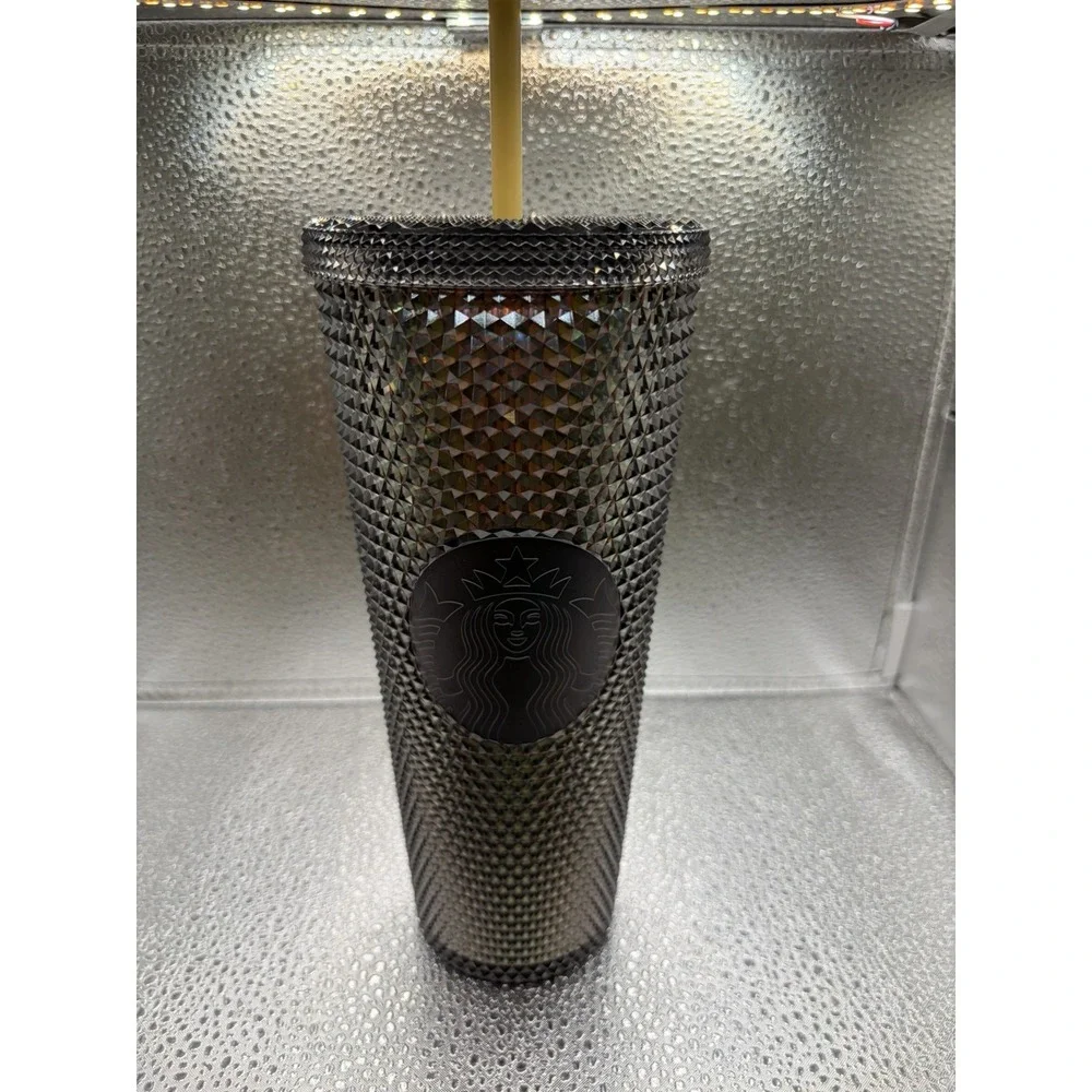 Starbucks CU Colorado University Studded Tumbler Iridescent Black & Gold